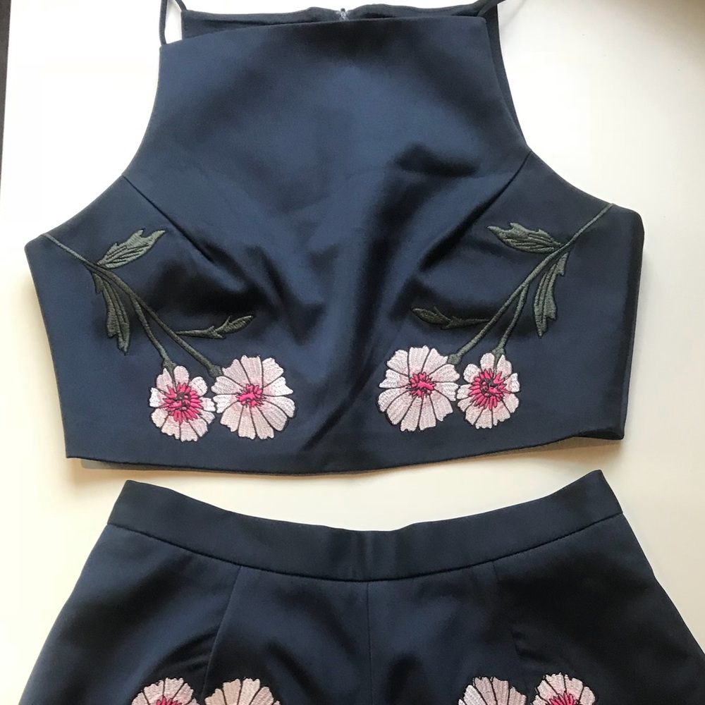 Keepsake the Label Navy Floral Embroidery Top